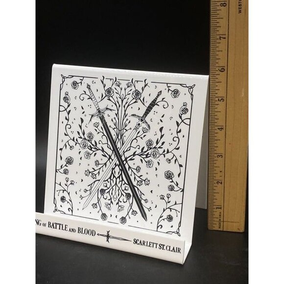 King of Battle And Blood E-Reader Book Stand Bookish Display White Plastic - Picture 8 of 8